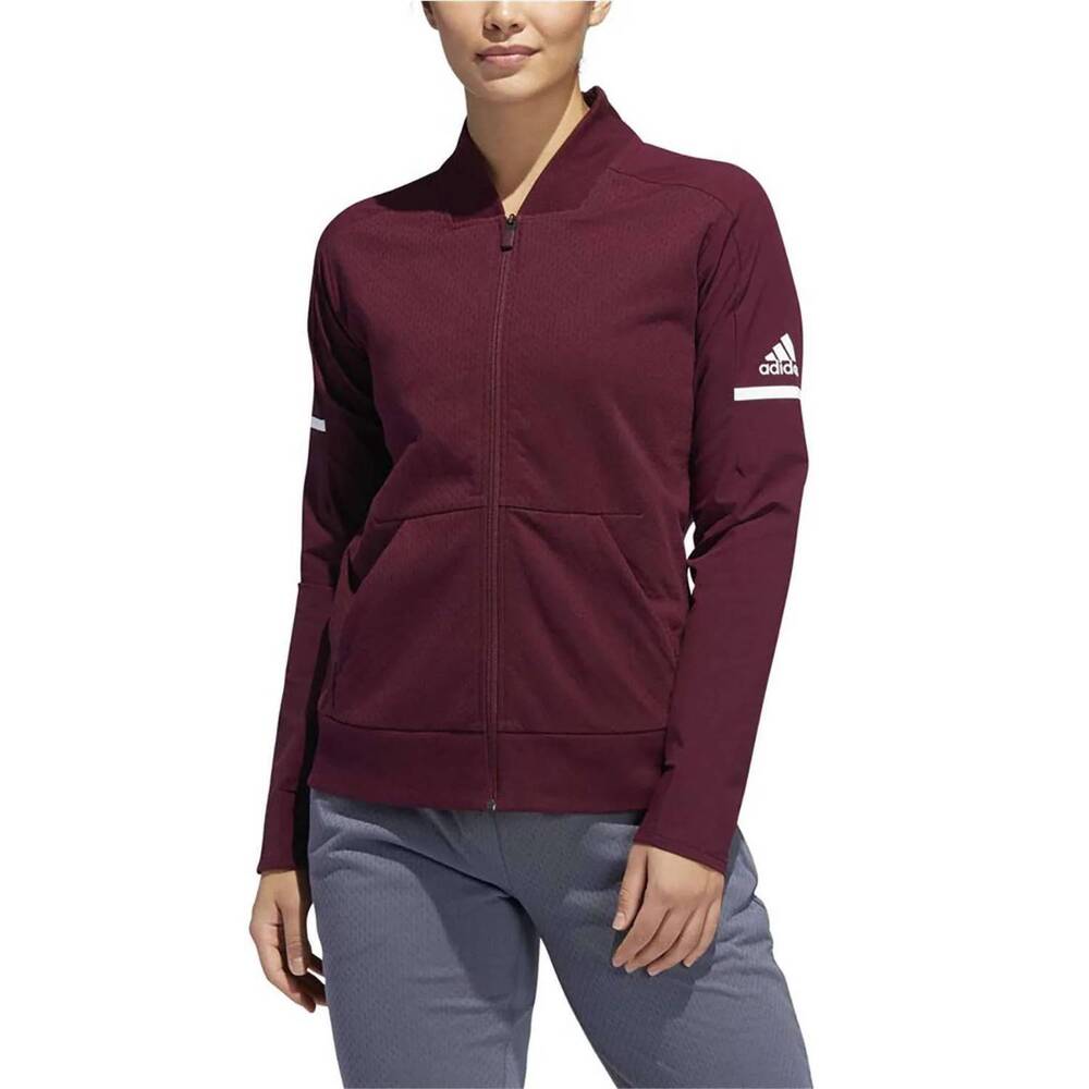 NEW ADIDAS squad bomber jacket in maroon